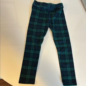 J. Crew Kids Green and Blue Plaid Leggings